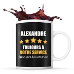 Mug pr�nom alexandre a votre service pour faire des conneries tasse pr�nom humour id�al pour cadeau original ...