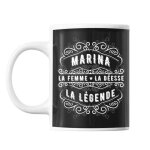 Mug personnalis� - marina la d�esse - c�ramique - 325 ml - r�sistant lave - vaisselle & micro - onde