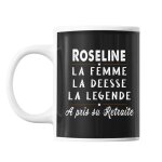 Mug prnom roseline cadeau dpart retraite tasse cadeau personnalis