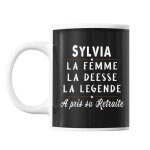 Mug prnom sylvia cadeau dpart retraite tasse cadeau personnalis