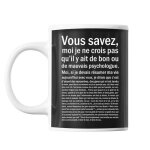 Mug psychologue bon ou mauvais tasse cadeau personnalisé Mug psychologue bon ou mauvais tasse cadeau personnalisé
