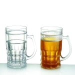 Mug rafraichissant pour bi�re 400 ml verre double paroi r�frig�rant or * capacit� : 400 ml * mati�re ...
