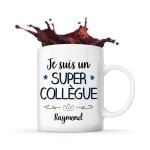 Mug - raymond - super coll�gue - c�ramique - blanc - cylindrique