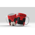 Mug rouge mickey mouse - quelqu'un a - t - il vu minnie ?