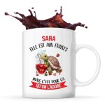 Mug - sara - tasse cadeau - c�ramique - design contemporain - compatible lave - vaisselle