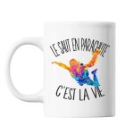 Mug saut en parachute c'est la vie tasse cadeau personnalis