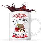 Mug - la secr�taire m�dicale - tasse en c�ramique - design contemporain - compatible lave - vaisselle ...