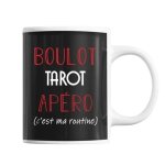 Mug tarot c'est ma routine tasse humour