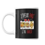 Mug tarot j'peux pas noir tasse cadeau personnalis�