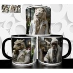 Mug tasse a caf� - animal lion dragon singe costume blanc 1971