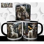 Mug tasse a caf� - animal ours lama girafe costume blanc 1972