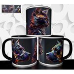 Mug tasse a caf - portrait animaux pliage origami chat chien 1992