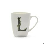 Mug - unitable - p00350149l - lettre l - blanc - 380cc - c�ramique