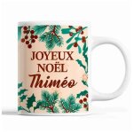 Mug - thomas - no�l - c�ramique - beige - 325 ml - r�sistant lave - vaisselle et micro - onde