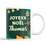 Mug - thomas - no�l - c�ramique - vert - 325 ml - r�sistant lave - vaisselle et micro - onde