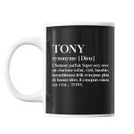Mug tony pr�nom d�finition tasse cadeau personnalis�