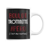 Mug trottinette c'est ma routine tasse humour