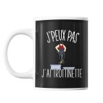 Mug trottinette j'peux pas noir tasse cadeau personnalis�