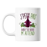 Mug vin alcool petit verre j'peux pas blanc tasse cadeau personnalis�