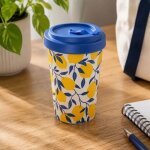 Mug de voyage citrons 400 ml motif m�diterran�en