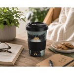 Mug de voyage - eden - chat noir - 400 ml - couvercle anti�eclaboussures - compatible lave - vaisselle ...