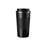 Mug de voyage isotherme en acier inoxydable avec couvercle anti - fuite ¿ noir, double paroi sous vide, ...