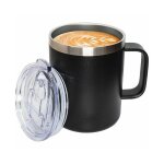Mug de voyage isotherme en acier inoxydable de qualité supérieure - thermos pour café et thé avec couvercle ... Mug de voyage isotherme en acier inoxydable de qualité supérieure - thermos pour café et thé avec couvercle ...