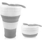 Mugs de voyage - mug en silicone, mug portable réutilisable avec mugs, mug pliant Mugs de voyage - mug en silicone, mug portable réutilisable avec mugs, mug pliant