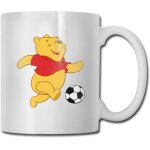 Mug, winnie l'ourson jouant au football design tasses en cramique tasses a th pour nol thanksgiving ...