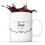 Mug - zouz au top - c�ramique - imprim� recto / verso - 325 ml - r�sistant lave - vaisselle