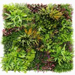 Mur v�g�tal artificiel wood color vendu en plaque de 1m x 1m