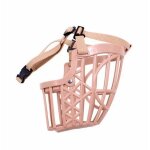 Muselire de bain en plastique et cuir souple pour chien, conception de panier anti - mordant, sangles ...