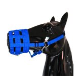Muselière de pâturage pour chevaux, équipement équestre en nylon gaufré robuste doublé de confort avec ... Muselière de pâturage pour chevaux, équipement équestre en nylon gaufré robuste doublé de confort avec ...