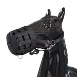 Muselière de pâturage pour chevaux, équipement équestre en nylon gaufré robuste doublé de confort avec ... Muselière de pâturage pour chevaux, équipement équestre en nylon gaufré robuste doublé de confort avec ...