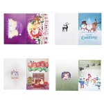 Mvi carte de noel diamant peinture nouvel an carte de voeux autocollants de noel cartes de noel bricolage ...