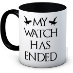 My watch has ended - crows - funny retirement gift - ceramic coffee mug