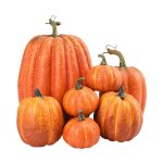 N�gligeable de citrouilles artificielles pour halloween et thanksgiving, d�coration de maison, 7 pi�ces, ...