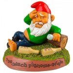 Nain de jardin bourr gnome ivre humour * dimensions : 18, 5 x 13, 5 x 16, 5 cm * matire : rsine polyurthan ...
