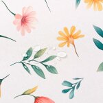 Nappe anti - taches motif fleuri en coton 160x240 cm