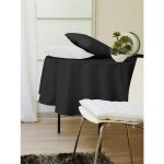 Nappe anti - t�ches ronde 180 cm alix noir, par soleil d'ocre