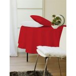 Nappe anti - t�ches ronde 180 cm alix rouge, par soleil d'ocre