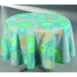 Nappe antitache imprimée evan bleu ronde 160 cm Nappe antitache imprimée evan bleu ronde 160 cm