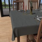 Nappe carr�e anti - t�ches 180x180 cm luxury gris, par soleil d'ocre