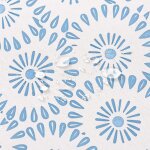 Nappe en coton antitaches imprim�e cercles 160x200 cm