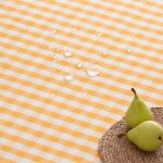 Nappe en coton antitache tissu a carreaux jaune 140x200 cm Nappe en coton antitache tissu a carreaux jaune 140x200 cm