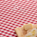 Nappe en coton antitache tissu a carreaux rouge 140x180 cm