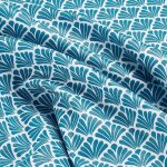 Nappe en coton enduit acrylique p�trole 160x250 cm