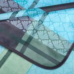 Nappe en coton enduit pvc azur 160x160 cm