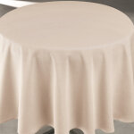 Nappe d�perlante anti - taches effet lin pour table ronde