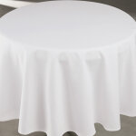 Nappe d�perlante anti - taches effet lin pour table ronde